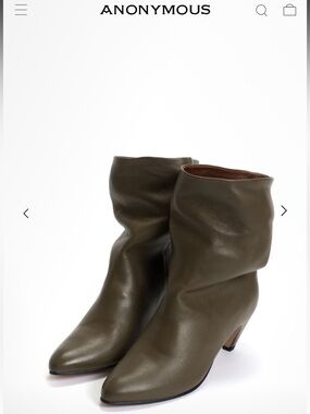 Anonymous Vully 50 Stiletto Olive Women's Ankle Boots